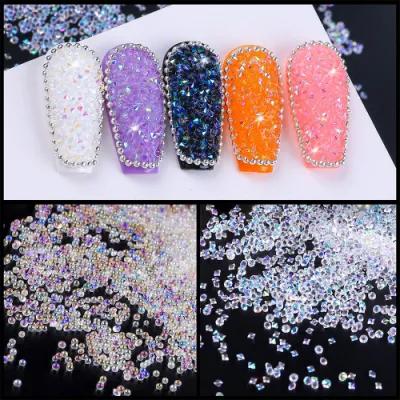 Bottled Nail Art Decorations Elf Beads Glass Microbeads Mixed Diamond Transparent Microbeads Micro Diamond