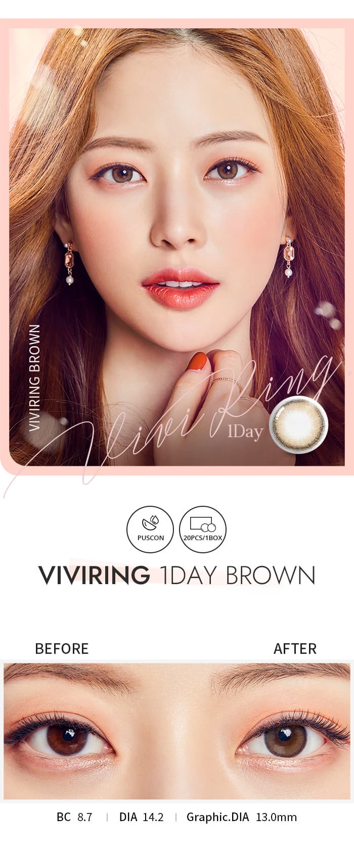 Contact Lens (ViVI Ring 1DAY Brown)