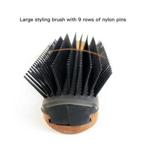 Custom Label High Quality Wooden 9 Row Detachable Denman Massage Hair Brush