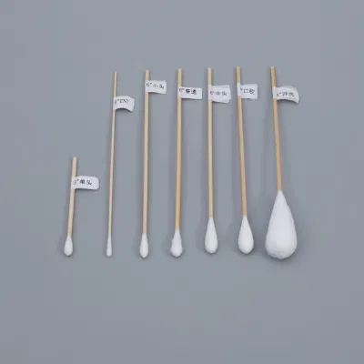 Customized Bamboo Cotton Wooden Swab Stick Tipped Applicator Cotton Buds