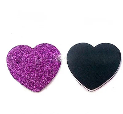 Customized Heart-Shaped Nail File Non-Woven Onion Powder Glitter Nail File NF7185