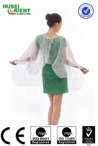 Customized High Quality Disposable Nonwoven Hairdressing Cape For Hair Salon