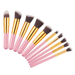 Cute Pink 7 pcs Animal Hair Cylinder Makeup Brush Set