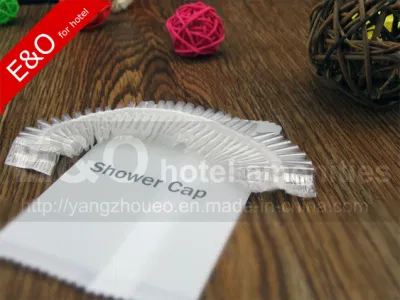 Disposable Hotel Amenities Stripe Shower Cap in Plastic Bag