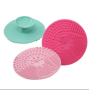 Durable Makeup Brush Cleaner Silicone Cosmetic Makeup Brush Washing Scrubber Cleaning Mat Tool With Suction Cup