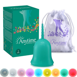 Free Sample CE FDA Certificate 100% Hygiene Feminine Menstruation Lady Medical Silicone Menstrual Cup