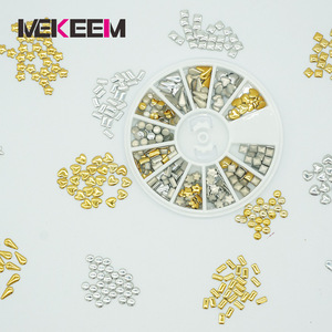 Golden And Silver Rivets Nail Art Supplies