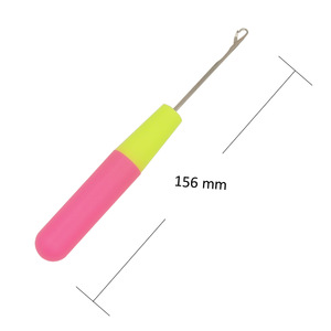 Hair Styling Tools Plastic Handle and Metal Needles Hair Extension Weaving Hook