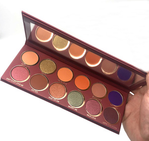 High pigment makeup eye shadow pallet private label 12 color eyeshadow palette