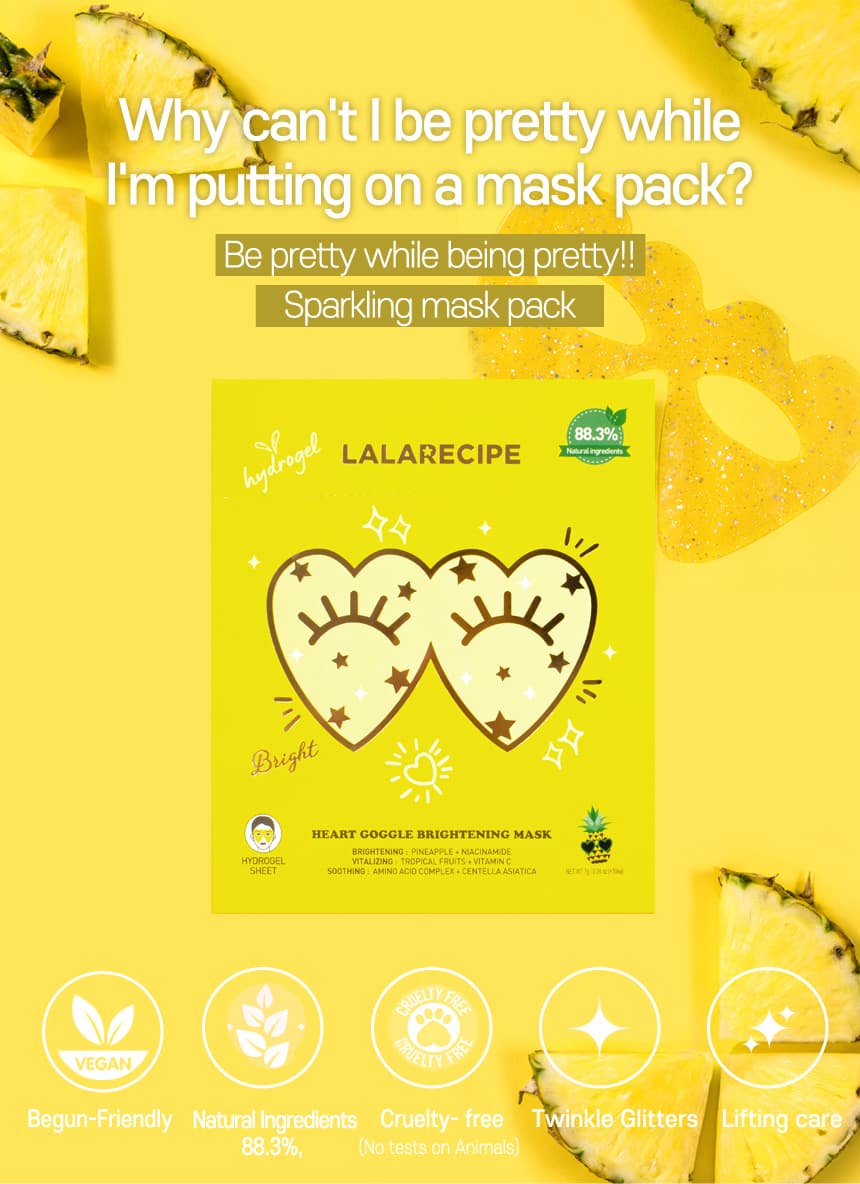 [LALARECIPE] HEART GOGGLE BRIGHTENING MASK