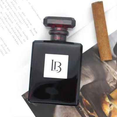 Lancy Beauty Flat Shoulder Empty Perfume Bottle Brown Square Glass Bottle with Custom Logo Carbon Box