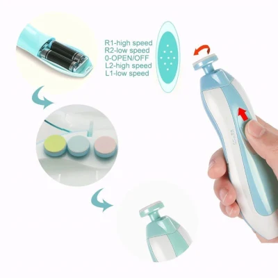 LED Light Manicure Set 6 in 1 Baby Electric Nail Trimmer