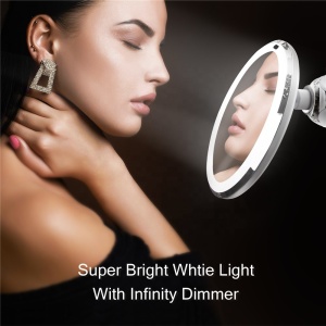 Men electric make-up / makeup and shaving mirror with soft led ring lights