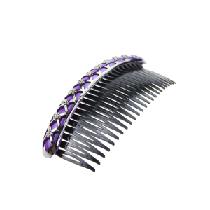 Natural Plastic Hair Comb Women Girls Useful Plastic Hair Comb With Shining Pearl