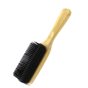 New Arrival Custom Logo Natural Bamboo Paddle Detachable Detanlging Denman Hair Brush