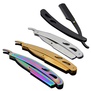 New safety handle shaving barber hair cut shaving professional Hair knifes razors change blade type knife razor blades men