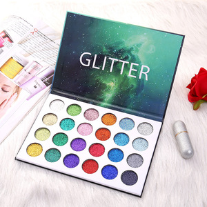 No brand cosmetics makeup 24 colors glitter eye shadow makeup palette with private label