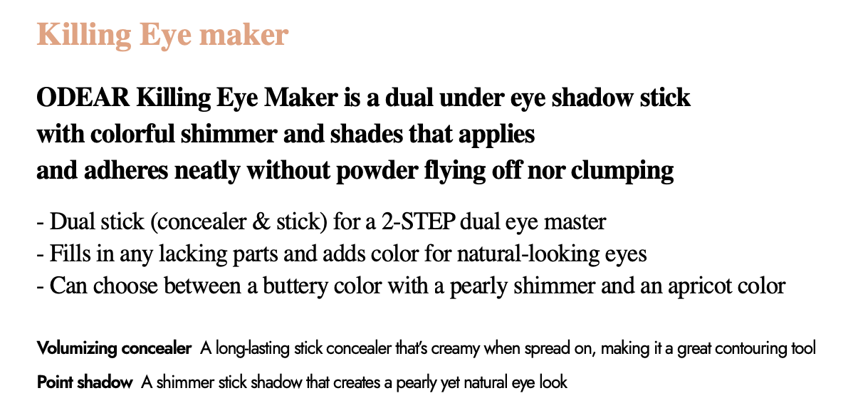 [ODEAR] Killing Eye maker