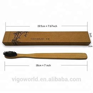 OEM Welcome Wholesale Organic Natural Bamboo Toothbrush with FDA Certificate  BPA Free Bristles, Pack of 4 FBA Shipping