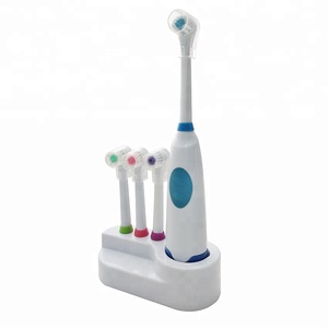 oral pop fresh white light up multi head substitutable oscillating electric irrigation toothbrush