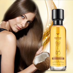 private label Yellow Fifteen coconut oil organic hair care repair moisturize argan oil hair serum