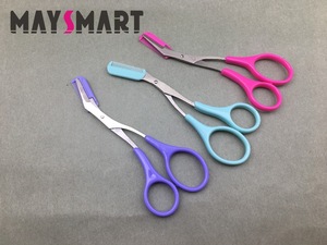 Stainless Steel Band Trim Eyebrows Comb Scissors Cosmetic Applicator Threading Artifact Makeup Tools Wholesale