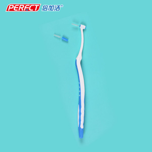 Stainless Steel Dental Instruments Interdental Brush With Rubber Handle