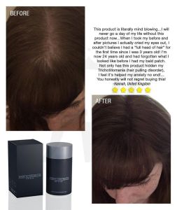 The secret to a thicker head of hair 100% pure natural thin hair use product