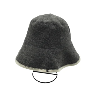 Unisex Russian Banya New Arrival Style Head Protection White Grey Women Men Sheep Wool Felt Sauna Hat