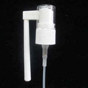 White Plastic Medical  Long Spray Nozzle Oral Mouth Spray Pump Sprayer Nasal Sprayer (NS17)