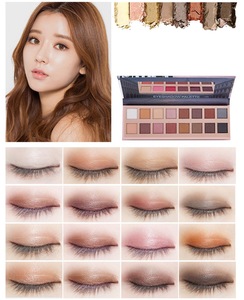 Wine Red Makeup Eye Shadow Shimmer Matte Mineral Powder Pigments Nude Style 16 Color Eyeshadow Case Kit NC0835