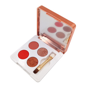 Women Cosmetics 4 Colors Eyeshadow Compact Colorful Labeling Popular Eyeshadow Palette Free OEM Service