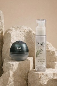 2 in 1 || Zar Scalp Massager Comb Brush for Hair Growth & Pure Essential Rosemary Oil for Hair Care