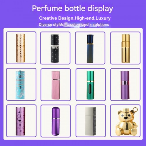 Custom Portable High-end Luxury Zinc Alloy Enamel Diamond Encrusted Spray Perfume Bottle
