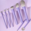 Private Label 8 Piece Professional Purple Handle Makeup Brushes Set Super Soft Vegan Beauty Tool Set for Face & Eyes