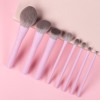 Private Label 8 Piece Professional Purple Handle Makeup Brushes Set Super Soft Vegan Beauty Tool Set for Face & Eyes