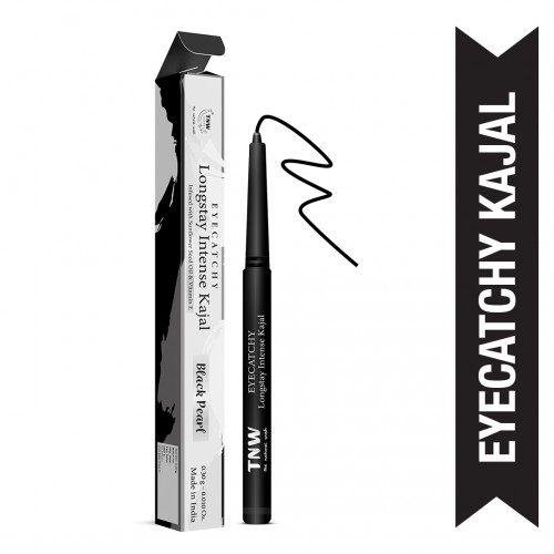 TNW -The Natural Wash Eyecatchy Longstay Intense Kajal with Sunflower Seed Oil | Smudge proof | Pigmented | Long Lasting | Waterproof | Kajal for women