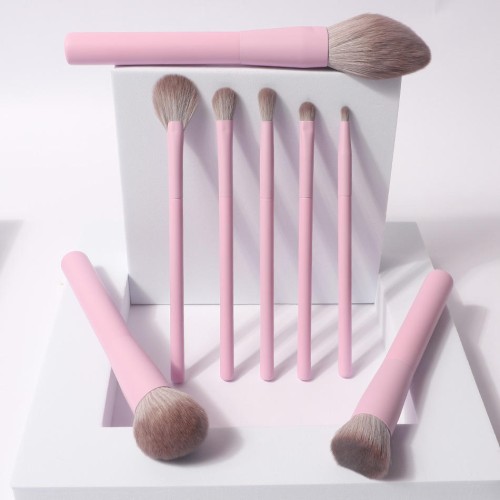 Private Label 8 Piece Professional Purple Handle Makeup Brushes Set Super Soft Vegan Beauty Tool Set for Face & Eyes