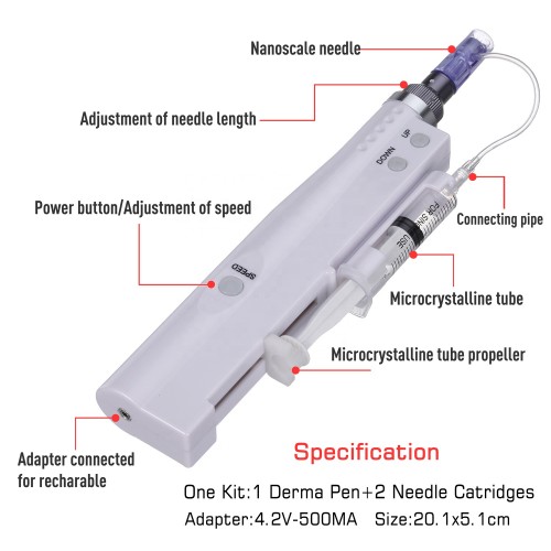 Mini Electric Meso Gun | Nano Microneedles Derma Pen - DermaRollingSystem.com