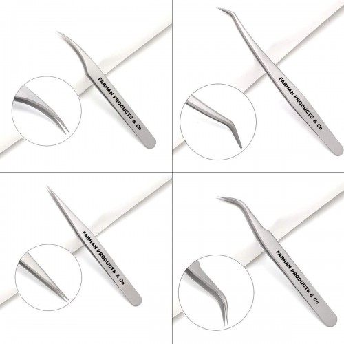 False Eyelashes Applicator Tool Stainless Steel Eyelash Extension Tweezers Remover Clip Eyelash Tweezers