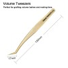 Eyelash Extension Tweezers Set Tweezer for 2D-6D Volume Individual False Lashes Extension Case-Golden ( Tweezer)