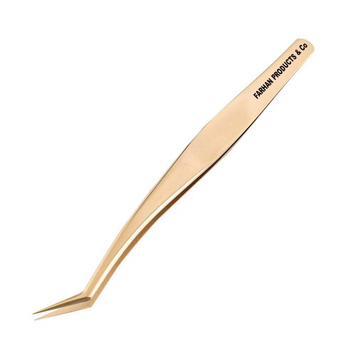 Eyelash Extension Tweezers Set Tweezer for 2D-6D Volume Individual False Lashes Extension Case-Golden ( Tweezer)