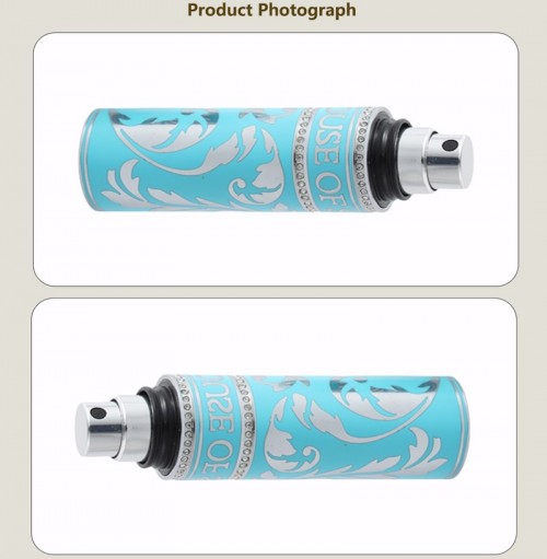 Custom Portable High-end Luxury Zinc Alloy Enamel Diamond Encrusted Spray Perfume Bottle