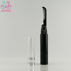 10ml Plastic White Black Round Mascara Tube With Comb Brush