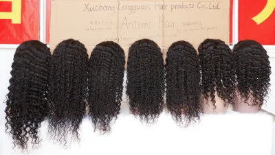 180 Density Wholesale Virgin Human Hair 24-Inch Natural Deep Wave 13X4 HD Transparent Lace Front Wigs for Black Women