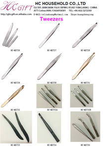 2019 new style stainless steel gold eyebrow tweezers with hole