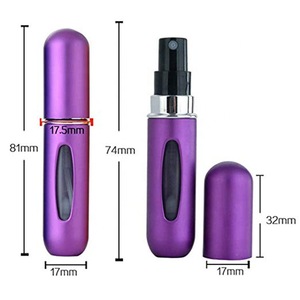5ml Portable Mini Refillable Empty Perfume Atomizer Spray Bottle Easy to Fill Scent Aftershave Pump Case for Travel Outgoing