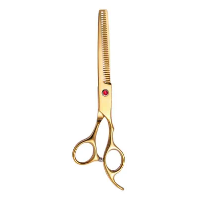 7inch Japan Steel High Quality Golden Dog Hair Grooming Scissors