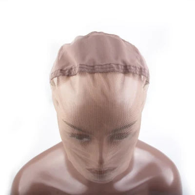 Adjustable Full Lace Wig Cap with Elastic Straps Weaving Glueless Wig Caps for Handmade DIY Wigs