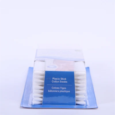 Basic Customization Cotton Bud with Print Logo Plastic Box /Cotton Swab